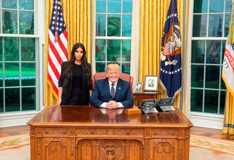 Kim Kardashian ha Logrado su Objetivo Social con Donald Trump