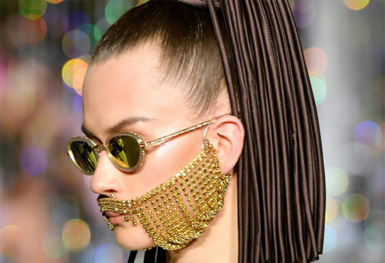 ¿Barbas de cristal? La loca tendencia que desfiló en la New York Fashion Week