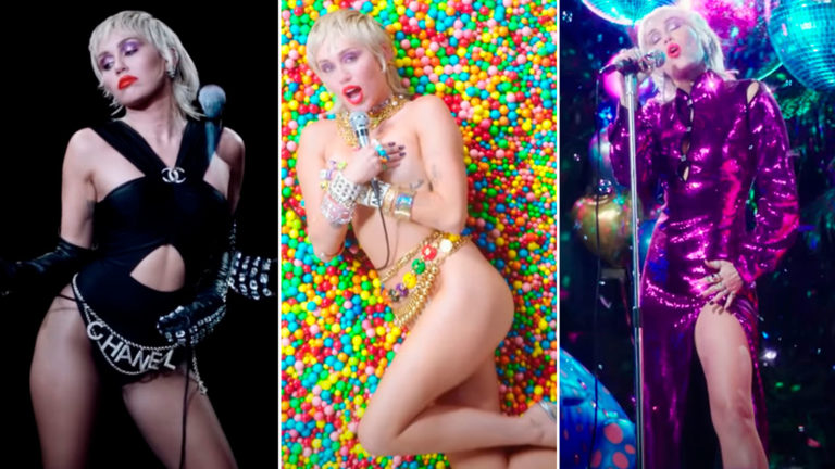 Miley Cyrus nos da una lección de estilo con «Midnight Sky», una oda al brillo de los años 80