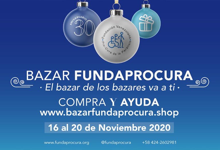¡A sus 30 años! El bazar FUNDAPROCURA hará su celebración vía Online del 16 al 22 de noviembre