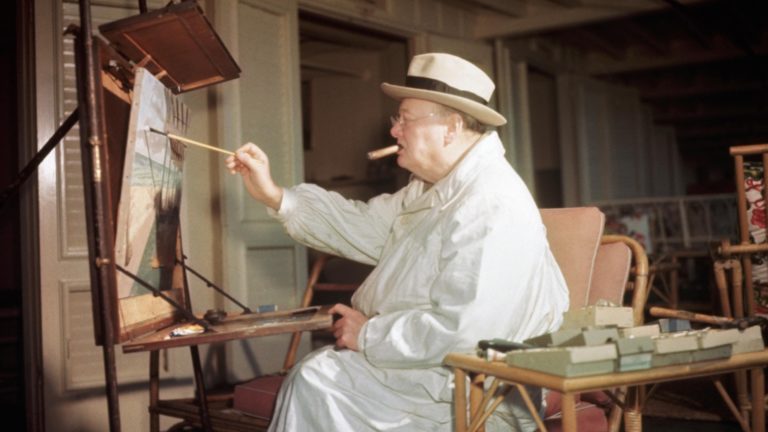 Angelina Jolie vende la pintura que Winston Churchill hizo durante la Segunda Guerra Mundial