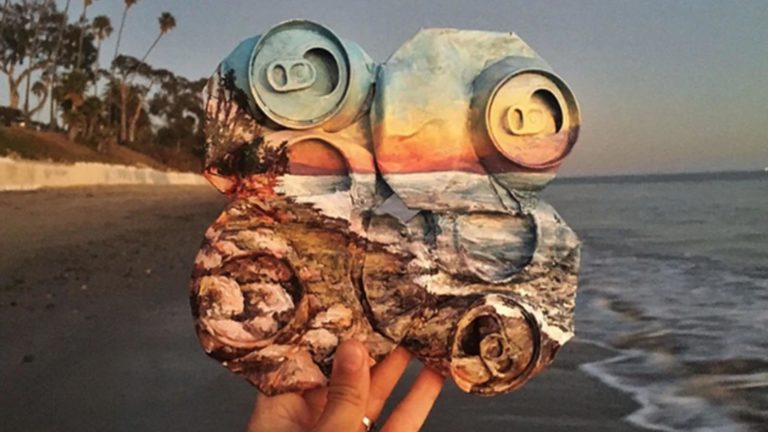 ¡Arte ecológico! Mariah Reading, la artista que transforma la basura en obras de arte