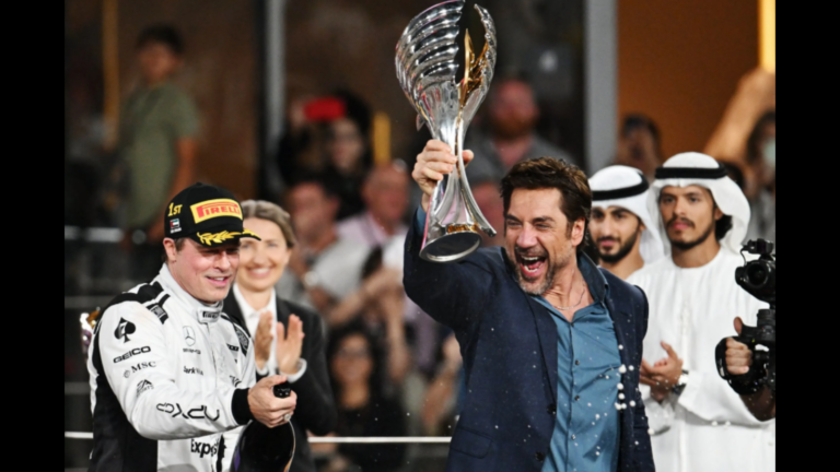 Brad Pitt y Javier Bardem celebran la Fórmula 1 grabando una película